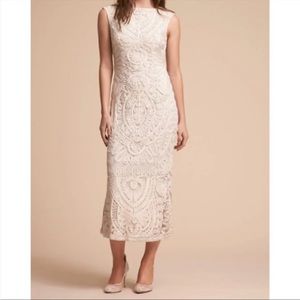 JS Collections Soutache dress in ivory Size 4! Worn one time like new!